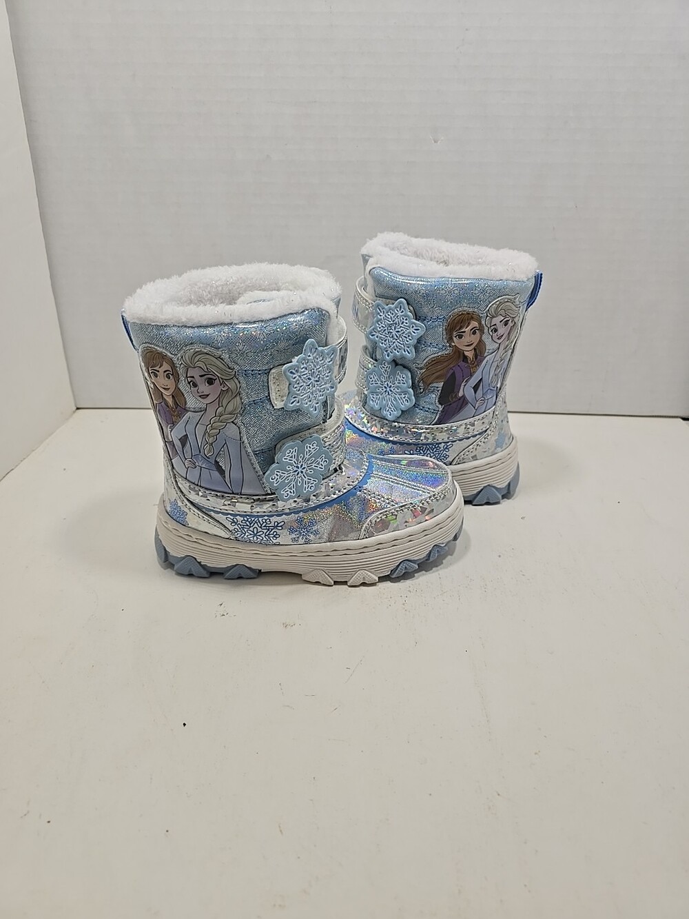NEW Disney Frozen Kids Boots, Blue/Silver, SZ 10, Style:FZA21U0162A-3